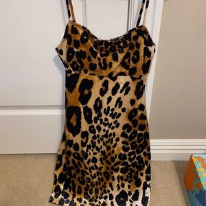 Cheetah Print Mini Dress
